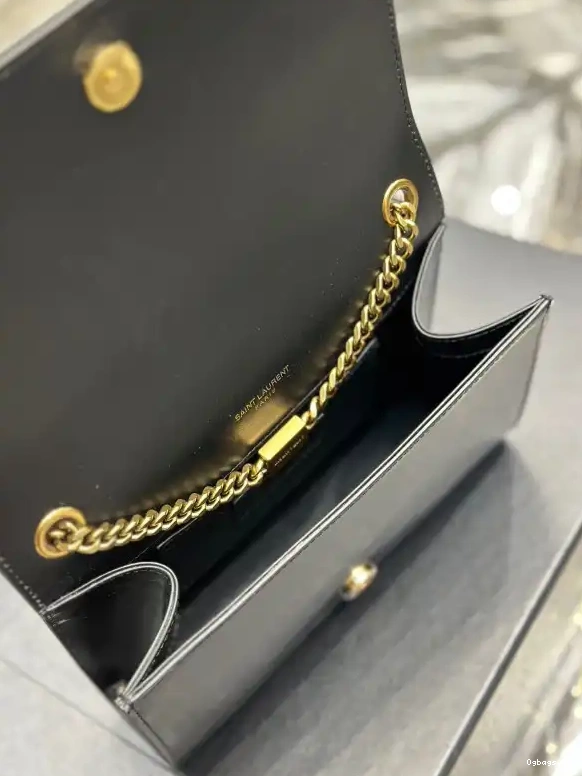 two-tone small leather YSL bag shoulder Kate 0408